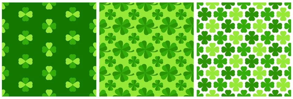 Saint Patrick's Day Seamless Pattern Design Featuring Decorative Elements i.. Illustrazione stock