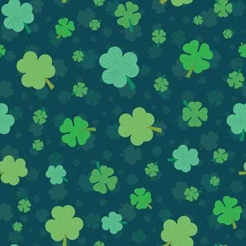 Saint Patricks Day Shmarocks vector repeat pattern background 스톡 일러스트