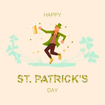 Saint Patricks Day square banner Stock Illustration