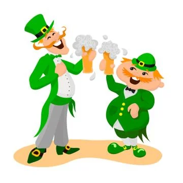 Saint Patrick's day. Two happy Englishmen Stock Illustration