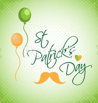 Saint Patricks Day Typographical Background Stock Illustration