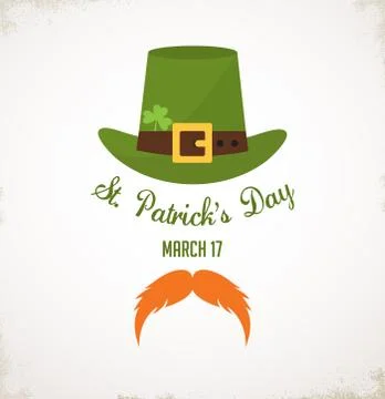 Saint Patricks Day Typographical Background Stock-Illustration