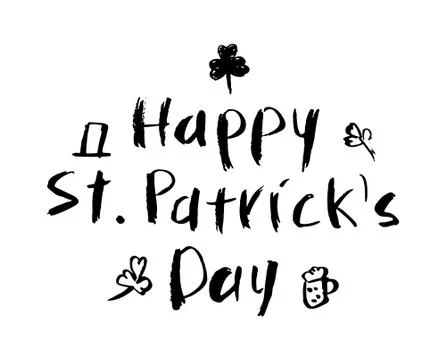 Saint Patrick's Day Typographical Stock Illustration