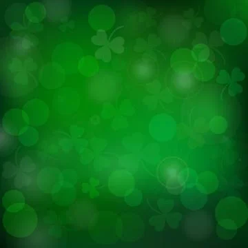 Saint Patrick's day vector green background Stock Illustration