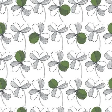 Saint Patrick's Day vector pattern . イラスト素材