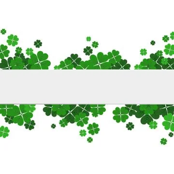 Saint Patrick's day vector round frame with green shamrock Stock Illustration