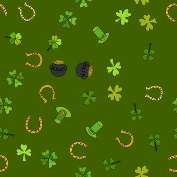 Saint Patrick's Day Vector Seamless Stock-Illustration