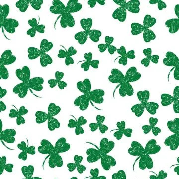 Saint Patricks Day. White background shamrock Illustrazione stock