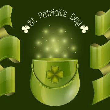 Saint Patricks days card Stock Illustration
