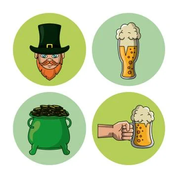 Saint patricks days elements Stockillustratie