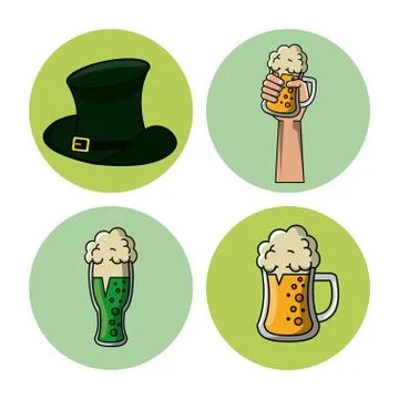 Saint patricks days elements Stock Illustration