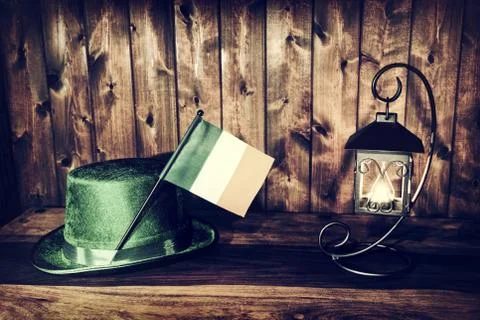 Saint Patrick's Night by Lantern Light Stock Photos