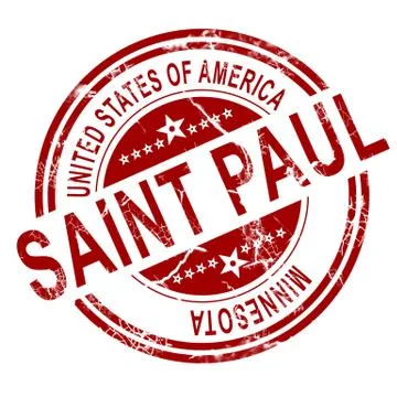 Saint Paul stamp with white background Illustrazione stock