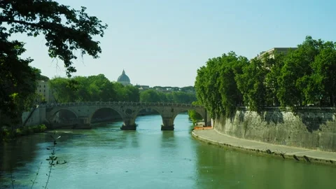 Saint Peter Basilica and bridge Vídeos de archivo 230023992