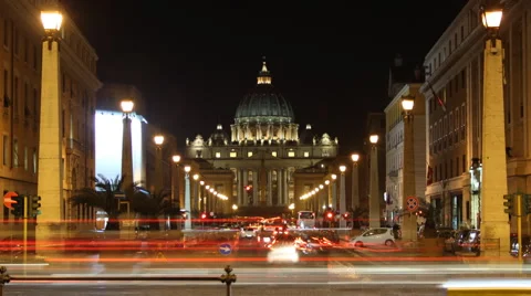 Saint Peter Basilica, Rome Stock Footage