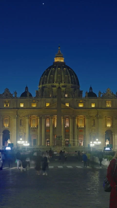 Saint Peter Basilica, Vatican, Rome, Italy, 29.06.2025. The main street leading Stock Footage 314655578