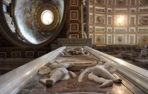 Saint Peter ceiling, Vatican City Stock Photos
