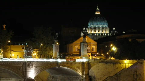 Saint Peter Cupola, Rome Stock Footage