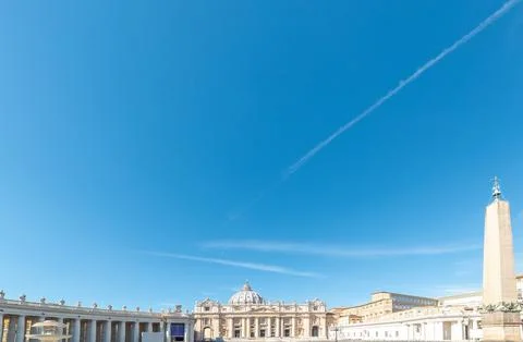 Saint Peter square under a clear sky Stock Photos