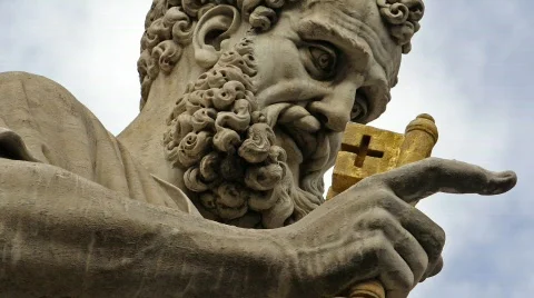 Saint Peter statue Stock Footage 259190