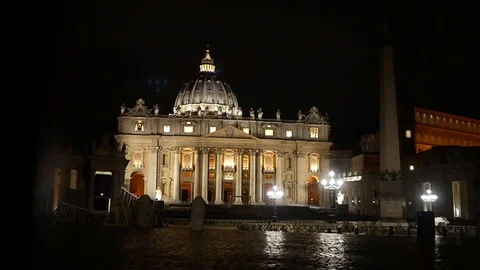 Saint Peter's Square - Vatican City, Rome, Itay Stock Footage