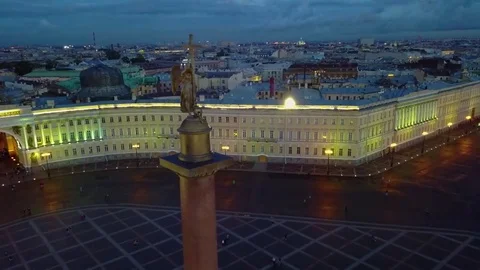 Saint Petersburg by night Stock Footage