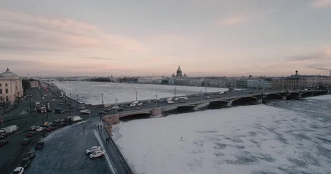 Saint Petersburg winter Stock Footage