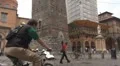 Saint Petronius's Statue Bologna Italy italian symbol landmark tourism emblem HD Footage