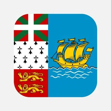 Saint Pierre and Miquelon flag simple illustration for independence day or .. Stock Illustration