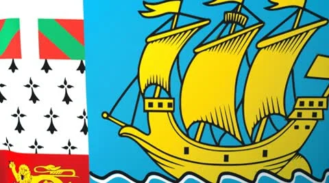 Saint Pierre Waving Flag Stock Footage 10762392