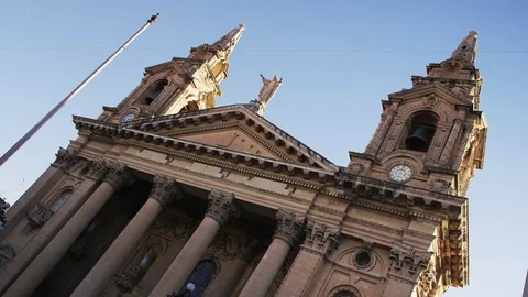 Saint Publius, Parish Church - Floriana, Malta Stock Footage 74720249