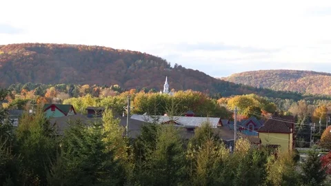 Saint-Sauveur Quebec Fall Hyperlapse Stock Footage 71242075