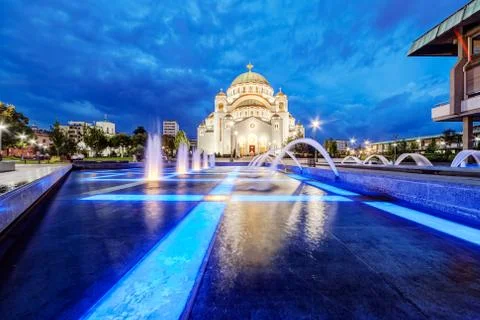 Saint sava temple Stock Photos