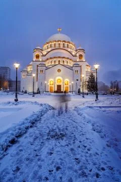 Saint sava temple Stock Photos