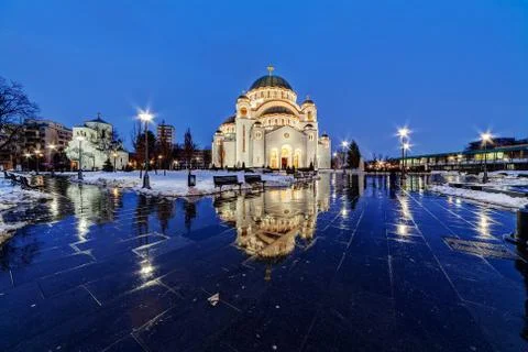 Saint sava temple Stock Photos