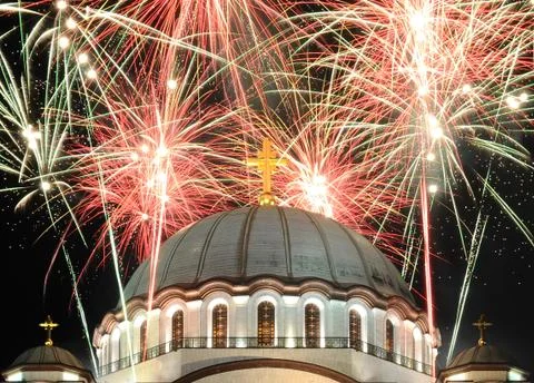Saint Sava temple Stock Photos