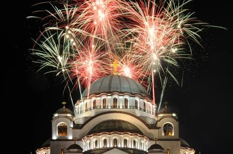 Saint Sava temple Stock Photos