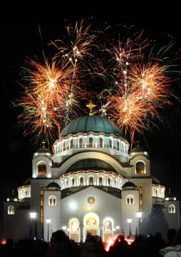 Saint Sava temple Stock Photos