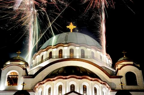 Saint Sava temple Stock Photos