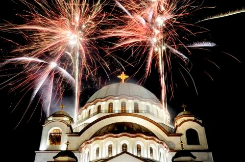 Saint Sava temple Stock Photos