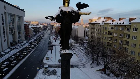 Saint Sofia statue, Sofia, Bulgaria, Europe Video stock 112098348