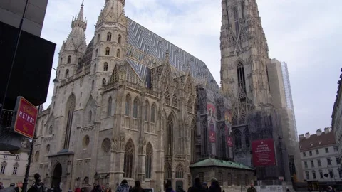 Saint Stephans Cathedral in Vienna Stock Footage 146454226