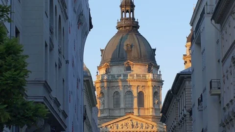 Saint Stephen's Basilica in Budapest Stock Footage 92737772
