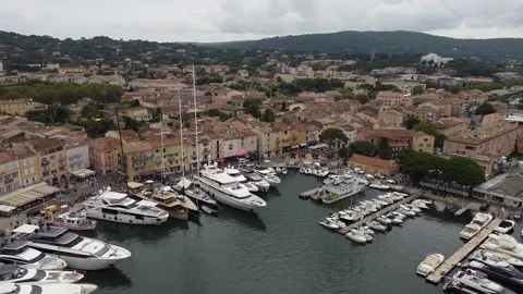 Saint Tropez 4k Mavic mini europe drone shot Stock Footage 194046295