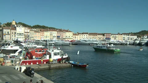 Saint-Tropez Harbor Stock Footage 32695922