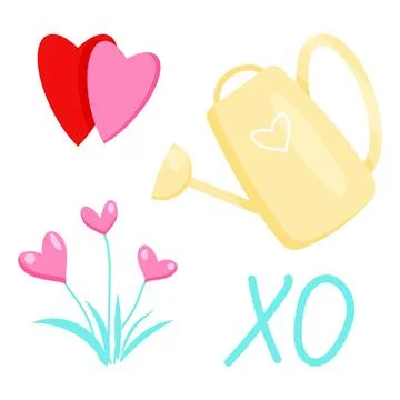 Saint Valentine s day vector set. Stock Illustration