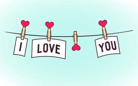 Saint Valentines Day Message Stock Illustration