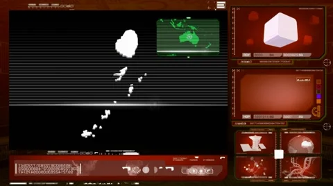 Saint vincent and the grenadines - computer monitor - red 0 Stock Footage 58275523