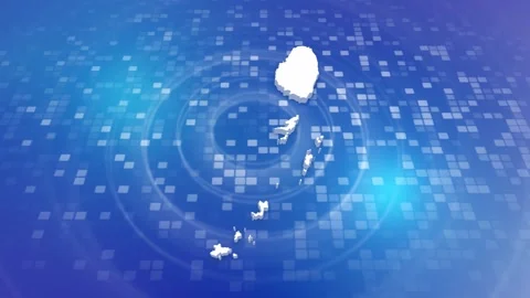 Saint Vincent and the Grenadines Map Intro Stock Footage 247911988