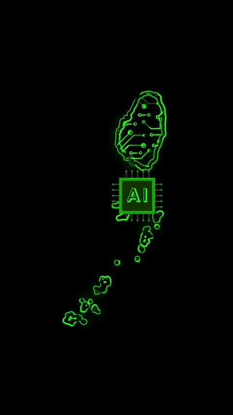 Saint Vincent and the Grenadines Map AI Chipset Technology Opener Stock Footage 337172587